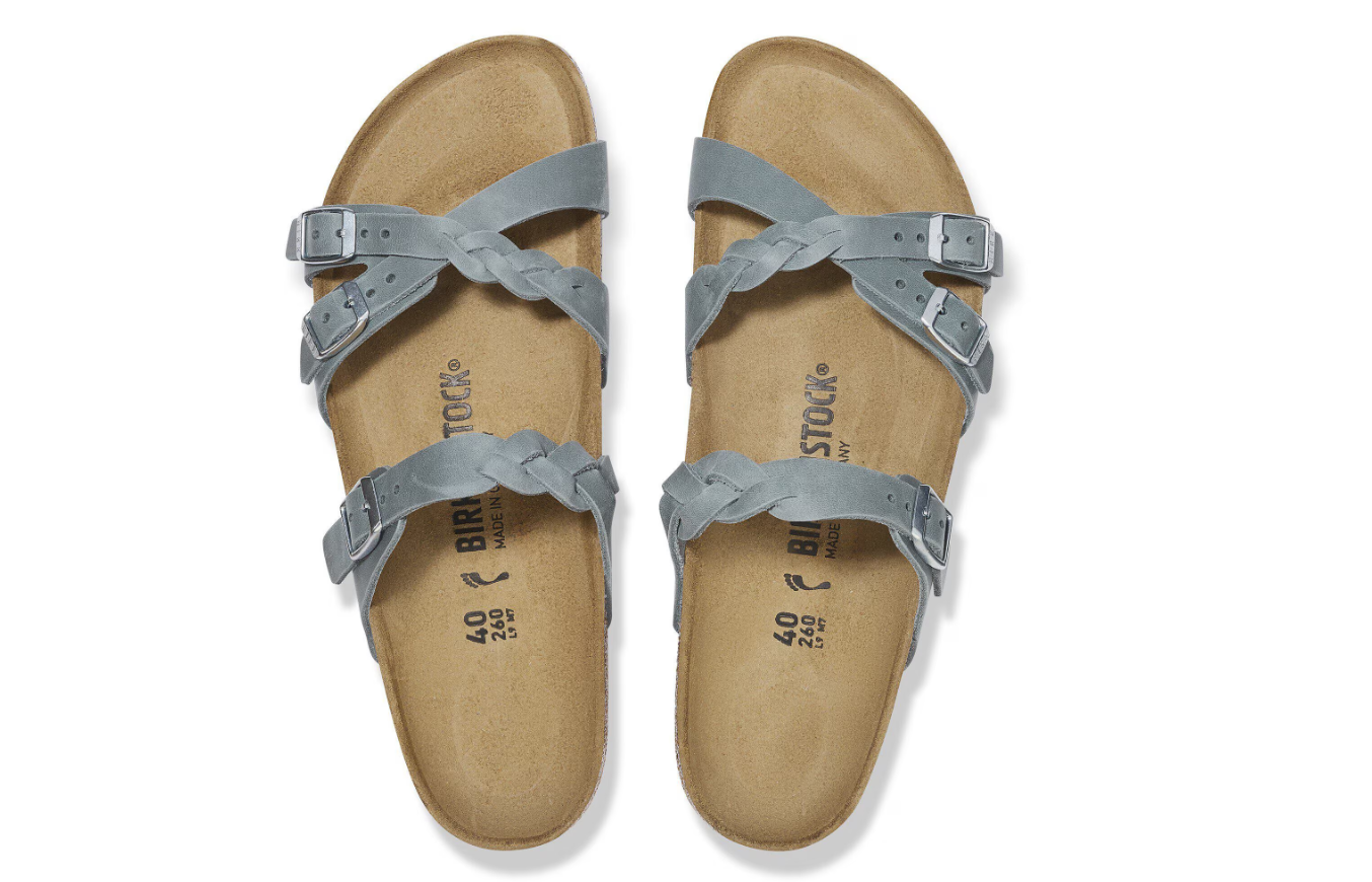 Birkenstock Franca Braided Oiled Leather Basalt Gray
