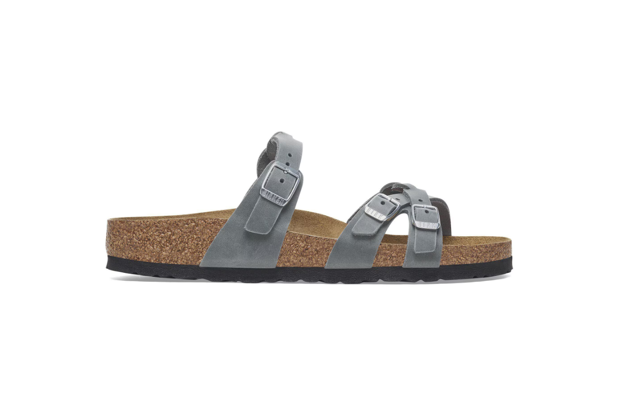 Birkenstock Franca Braided Oiled Leather Basalt Gray