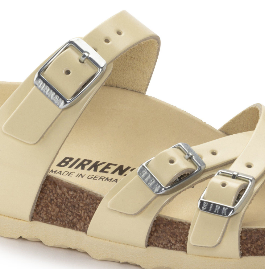 Birkenstock Franca Natural Leather Patent High Shine Butter