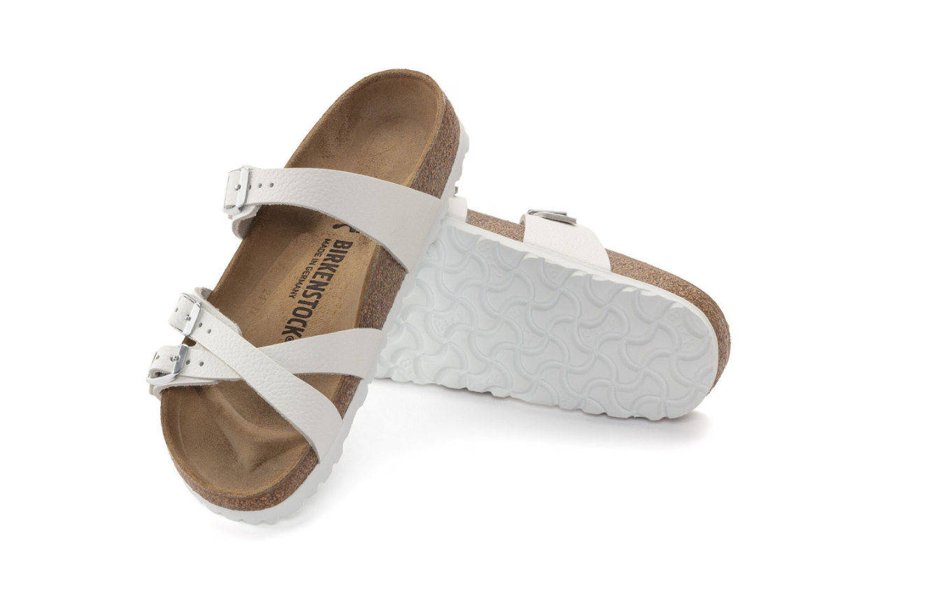 Birkenstock Franca Natural Leather Sandals White