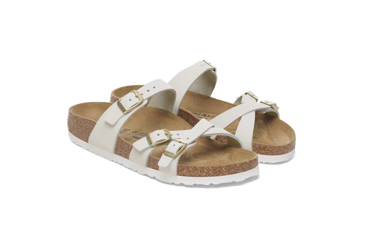 Birkenstock Franca Nubuck Leather Antique White Sandal