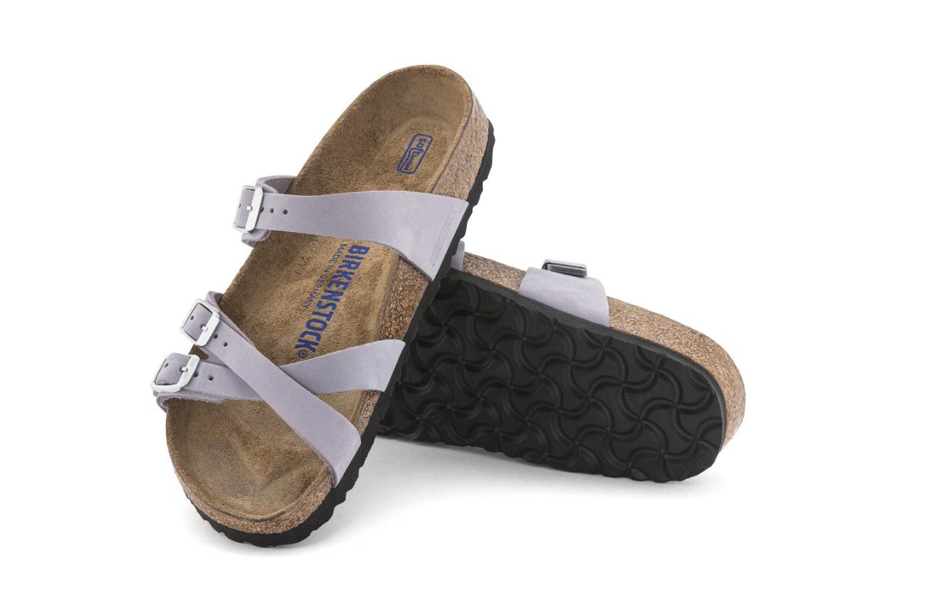 Birkenstock Franca Soft Footbed Nubuck Leather Sandals - Purple Fog