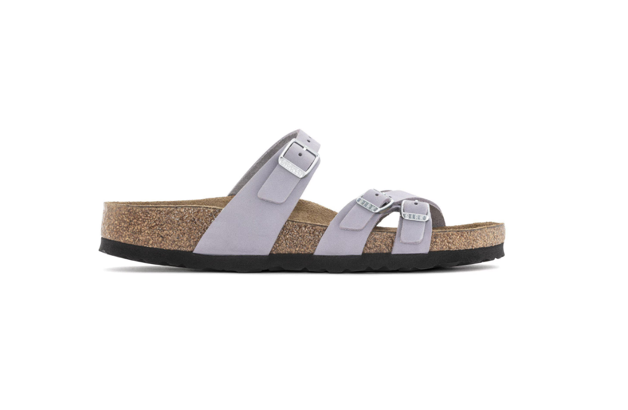 Birkenstock Franca Soft Footbed Nubuck Leather Sandals - Purple Fog