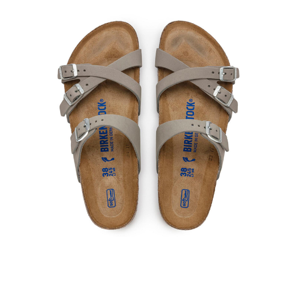 Birkenstock Franca Soft Footbed Nubuck Leather Dove Gray