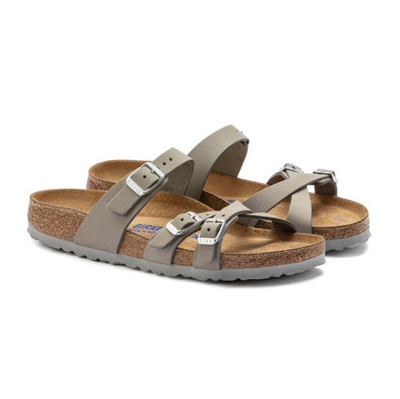 Birkenstock Franca Soft Footbed Nubuck Leather Dove Gray
