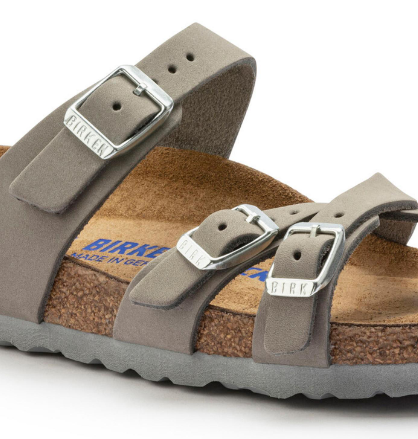 Birkenstock Franca Soft Footbed Nubuck Leather Dove Gray