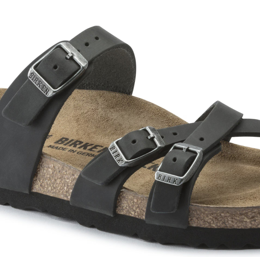 Birkenstock Franca Oiled Leather Sandal Black