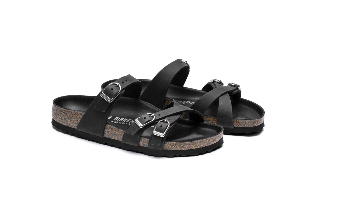 Birkenstock Franca Oiled Leather Sandal Black