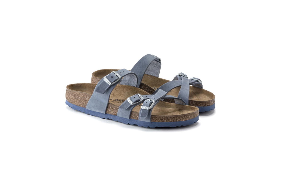 Birkenstock Franca Oiled Leather Dusty Blue