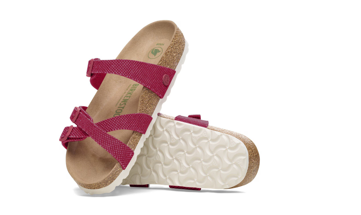 Birkenstock Franca Rivet Logo Vegan Canvas Fuchsia Tulip