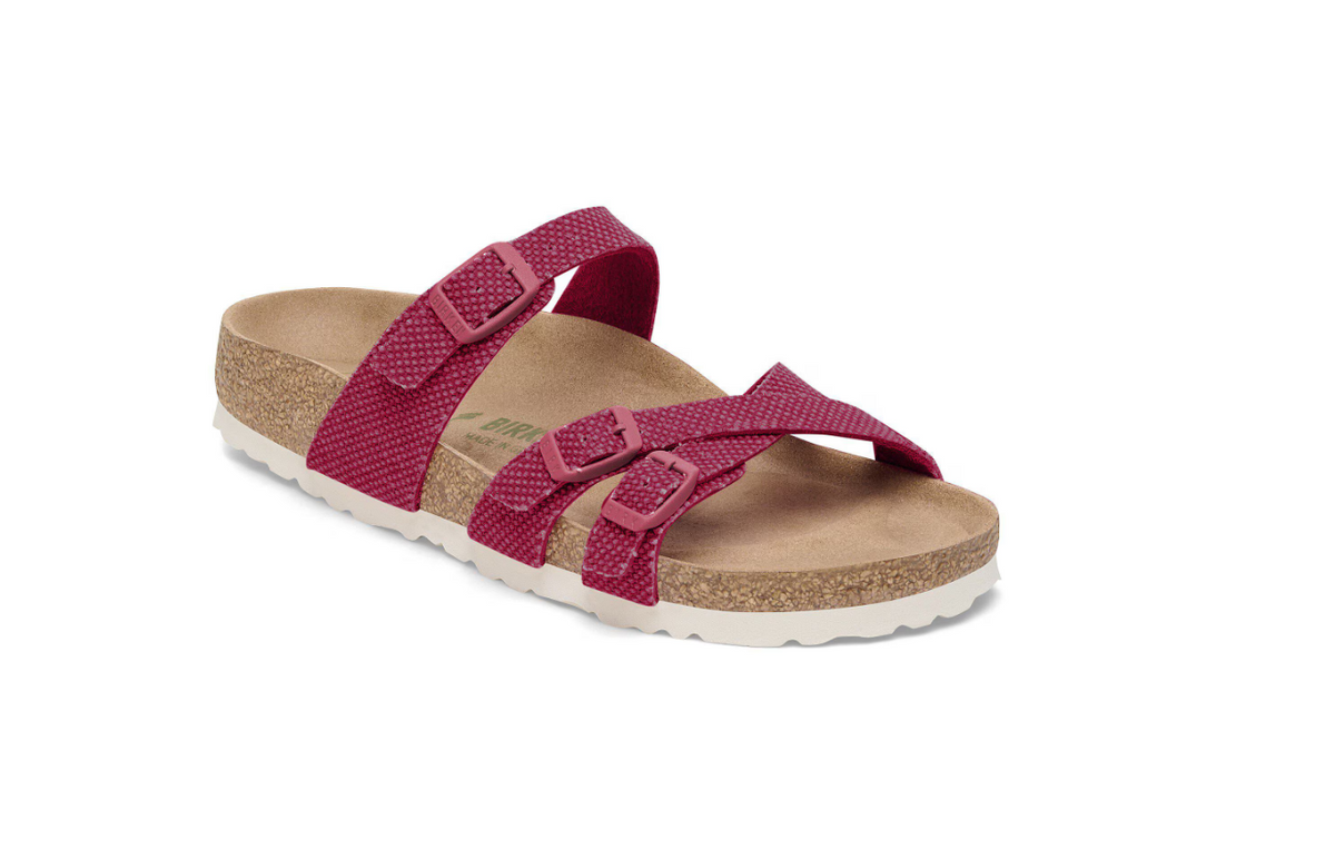 Birkenstock Franca Rivet Logo Vegan Canvas Fuchsia Tulip
