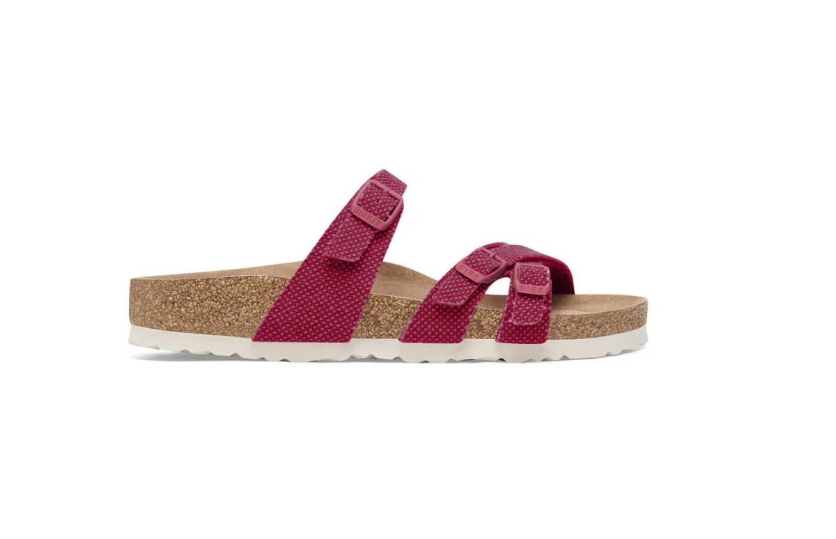 Birkenstock Franca Rivet Logo Vegan Canvas Fuchsia Tulip