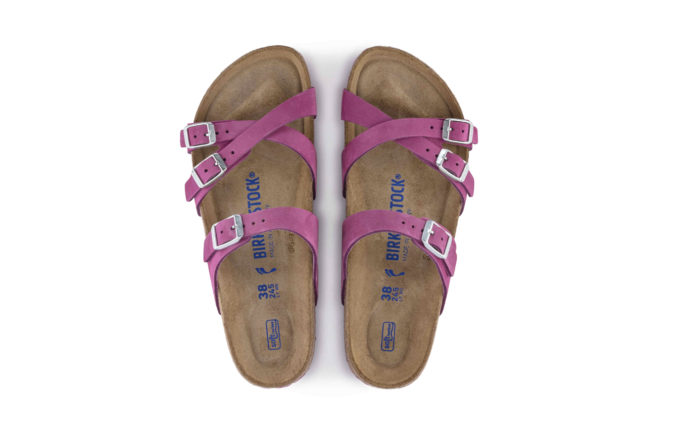 Birkenstock Franca Soft Footbed Nubuck Leather Dark Fuchsia
