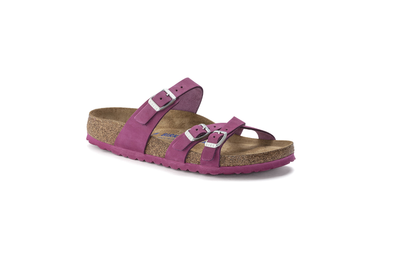 Birkenstock Franca Soft Footbed Nubuck Leather Dark Fuchsia
