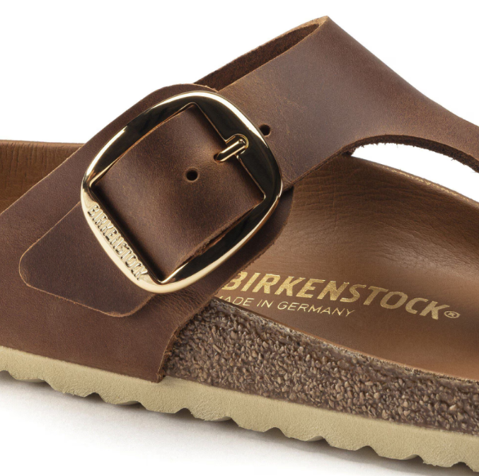 Birkenstock Gizeh Big Buckle Oiled Leather - Cognac, Regular