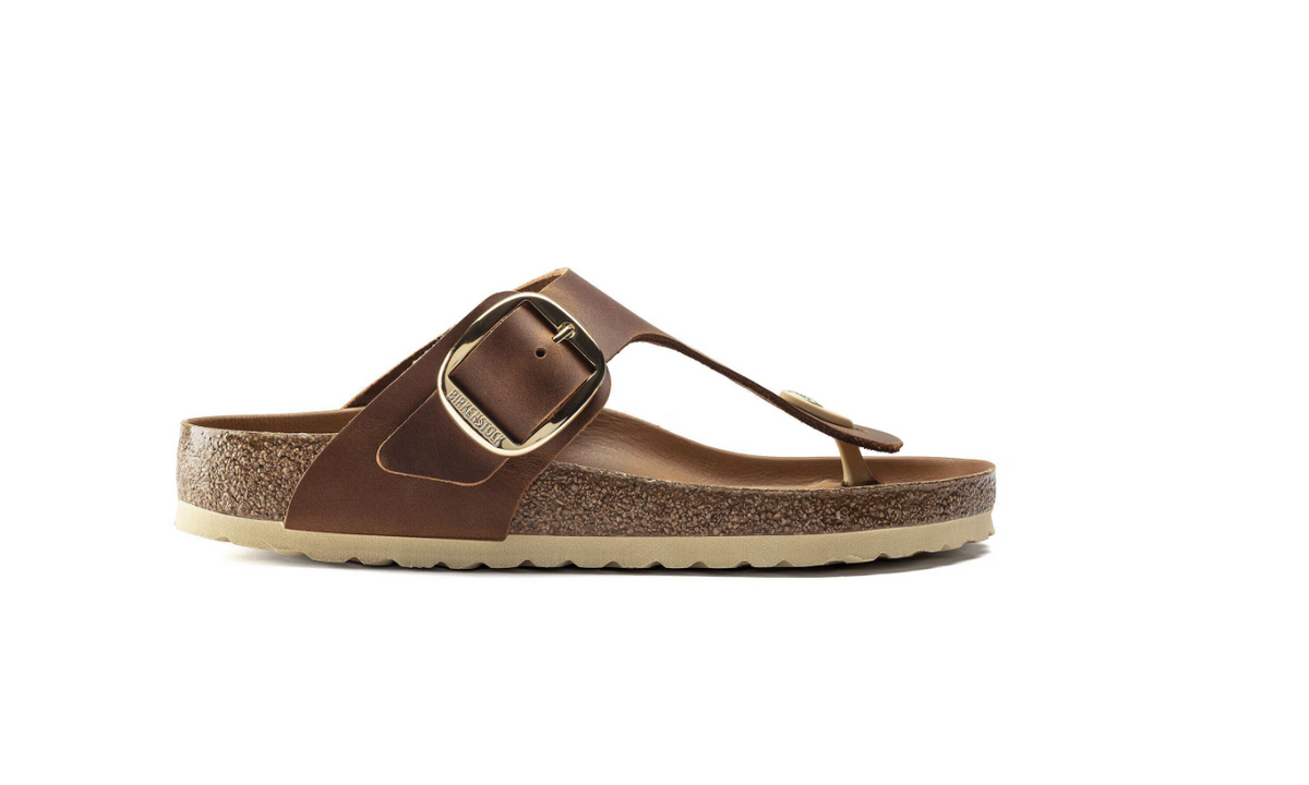 Birkenstock Gizeh Big Buckle Oiled Leather - Cognac, Regular