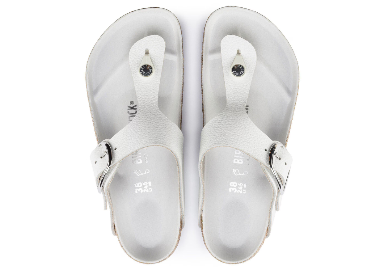 Birkenstock Gizeh Big Buckle Natural Leather White