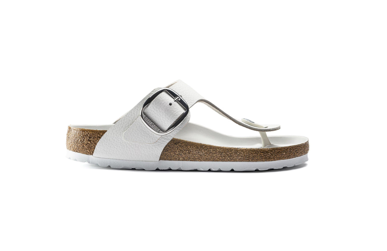 Birkenstock Gizeh Big Buckle Natural Leather White