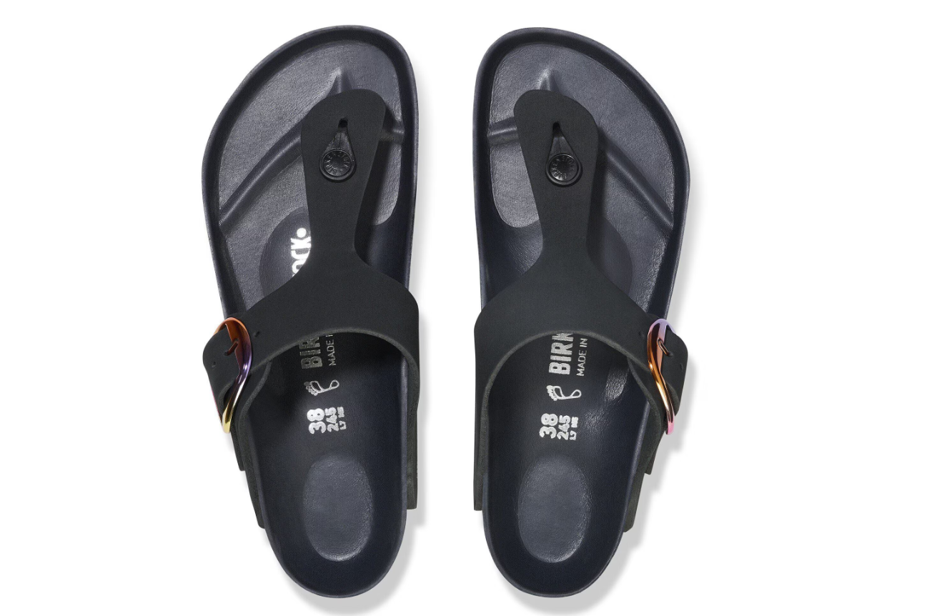 Birkenstock Gizeh Big Buckle Natural Leather Nubuck Black
