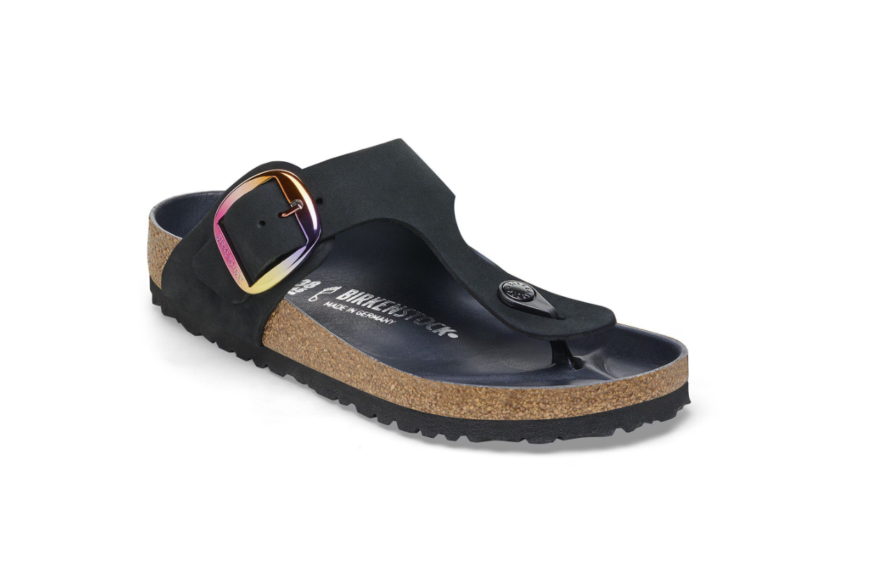Birkenstock Gizeh Big Buckle Natural Leather Nubuck Black