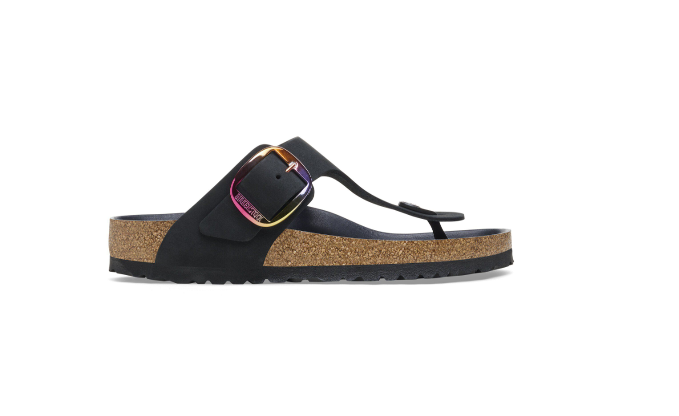 Birkenstock Gizeh Big Buckle Natural Leather Nubuck Black