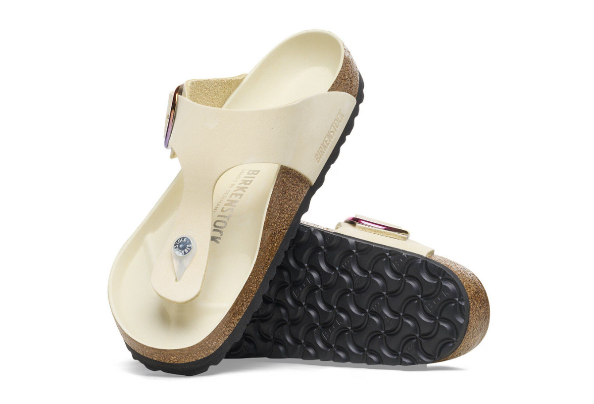 Birkenstock Gizeh Big Buckle Nubuck Leather - Ecru, Regular