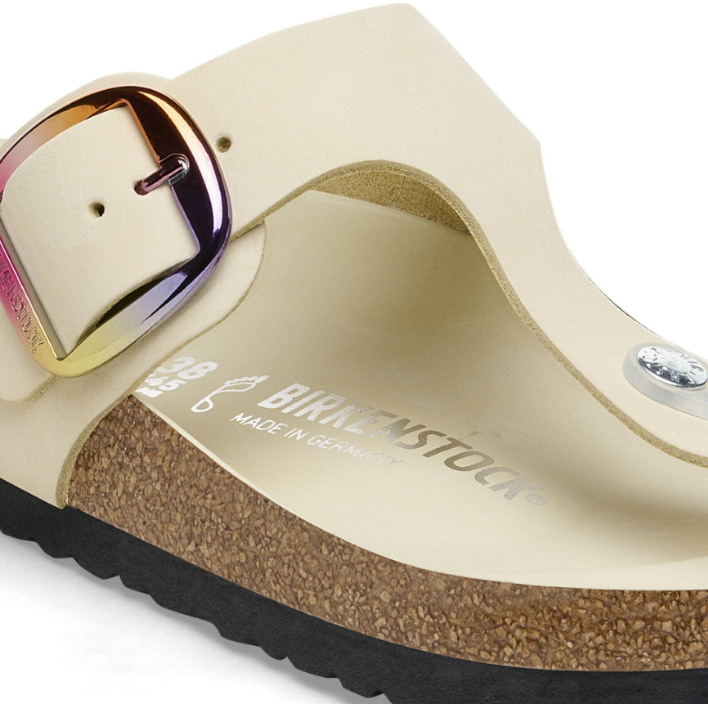 Birkenstock Gizeh Big Buckle Nubuck Leather - Ecru, Regular