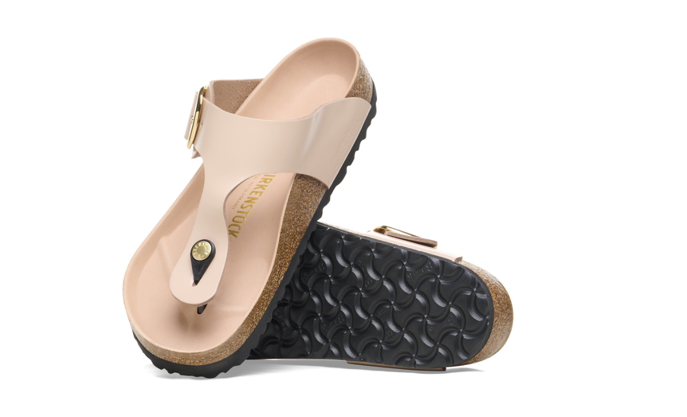 Birkenstock Gizeh Big Buckle Natural Leather Patent