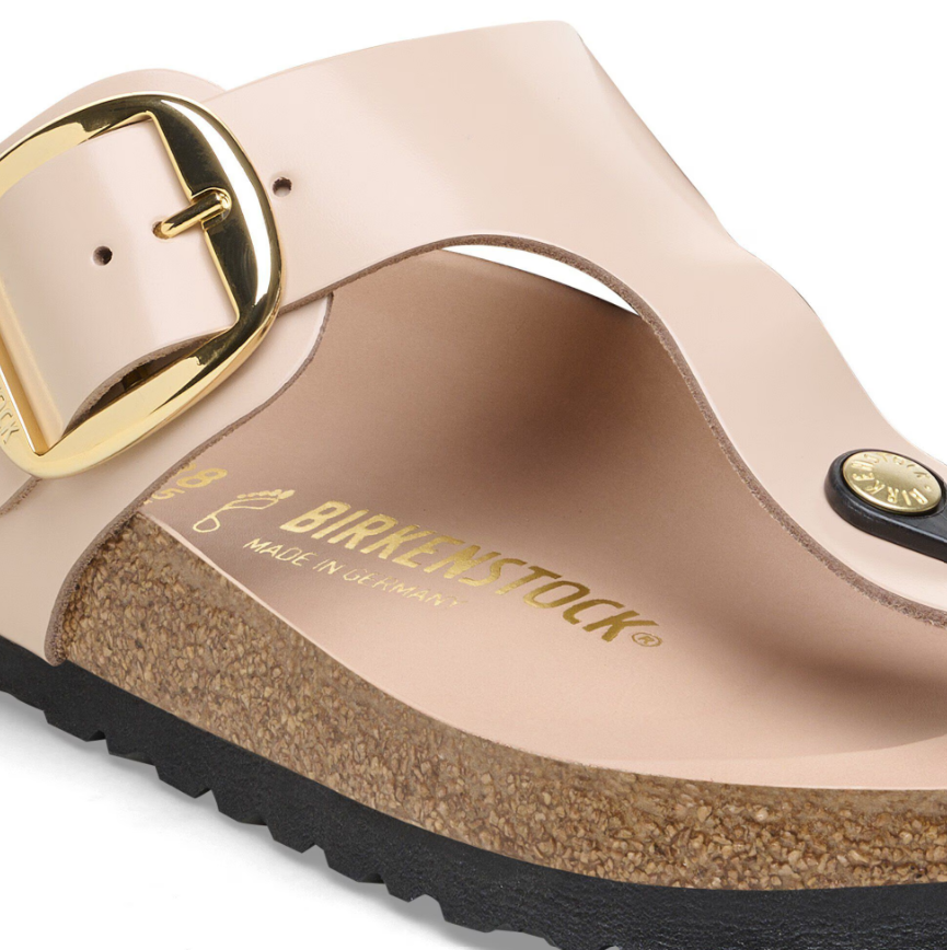Birkenstock Gizeh Big Buckle Natural Leather Patent