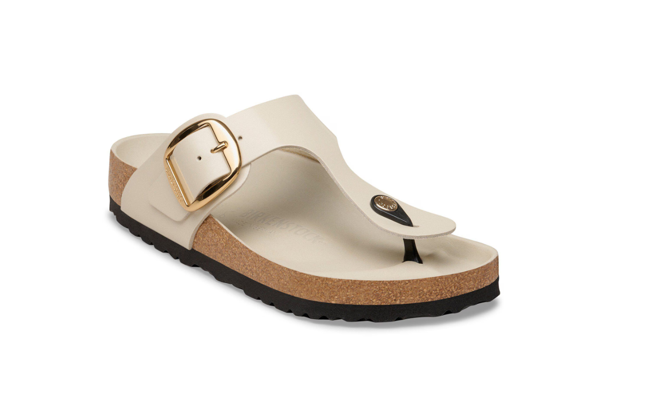 Birkenstock Gizeh Big Buckle Natural Leather Patent