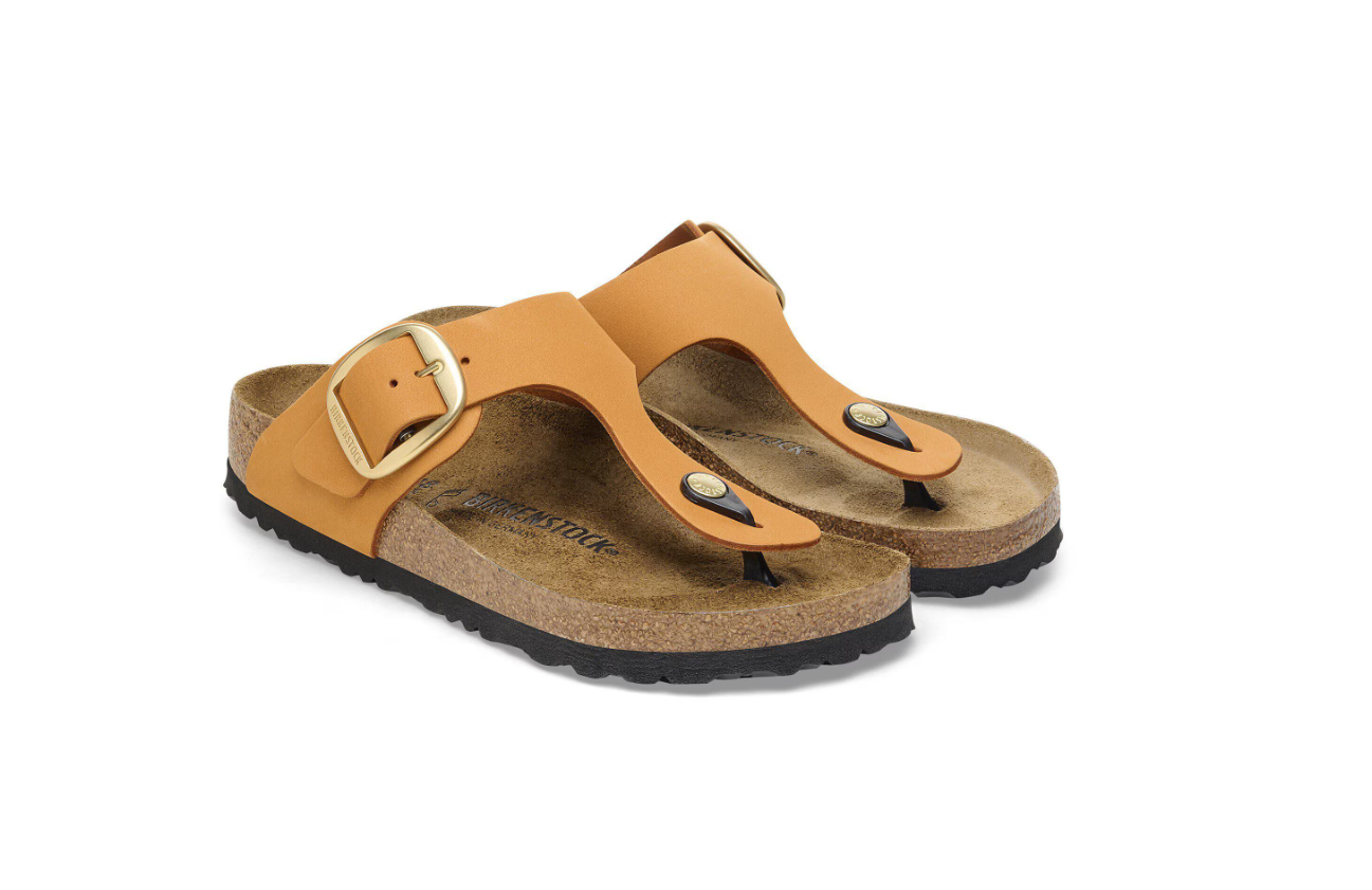 Birkenstock Gizeh Big Buckle Nubuck Leather Burnt Orange