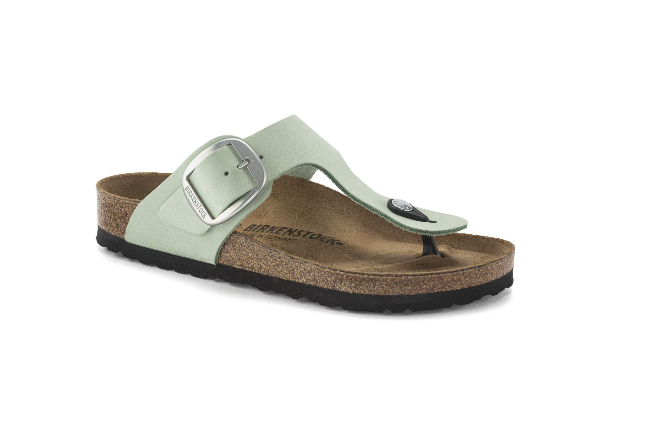 Birkenstock Gizeh Big Buckle Nubuck Leather Matcha