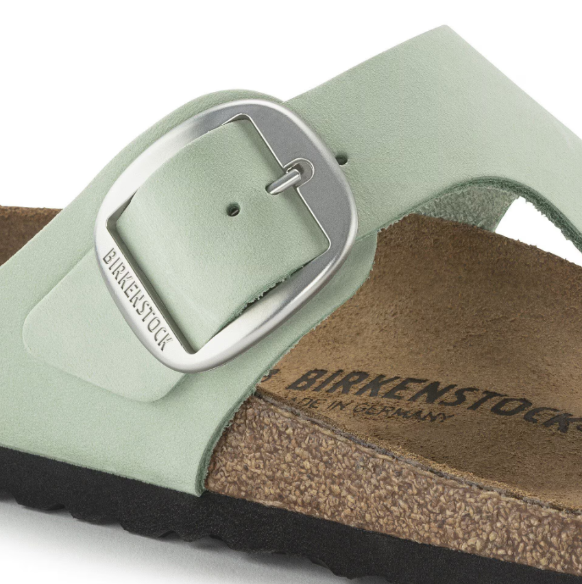 Birkenstock Gizeh Big Buckle Nubuck Leather Matcha