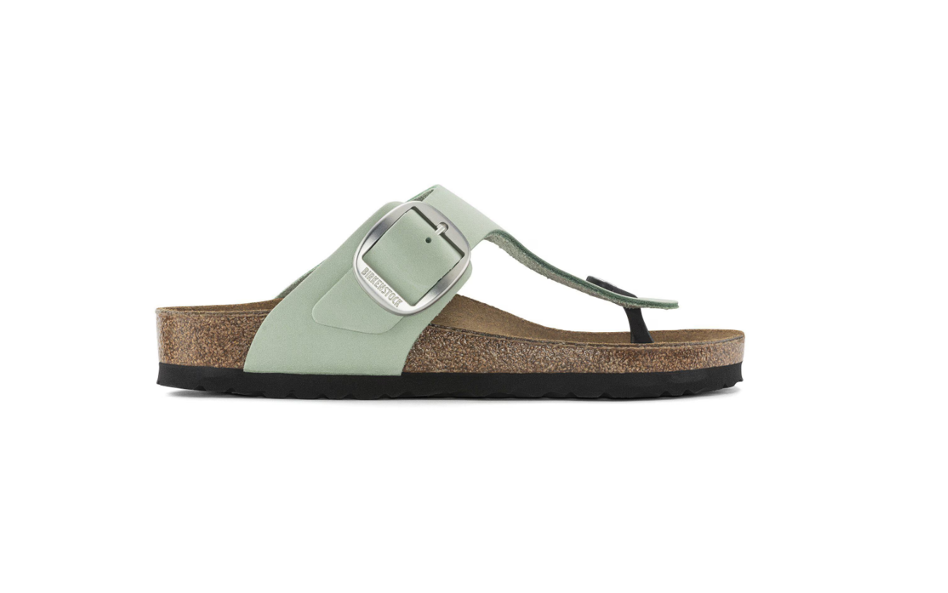Birkenstock Gizeh Big Buckle Nubuck Leather Matcha