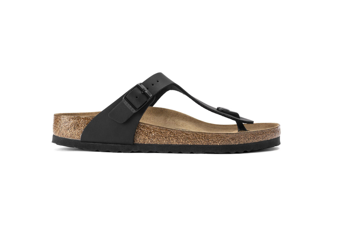 Birkenstock Gizeh Birko-Flor Black Sandals - Black, Regular