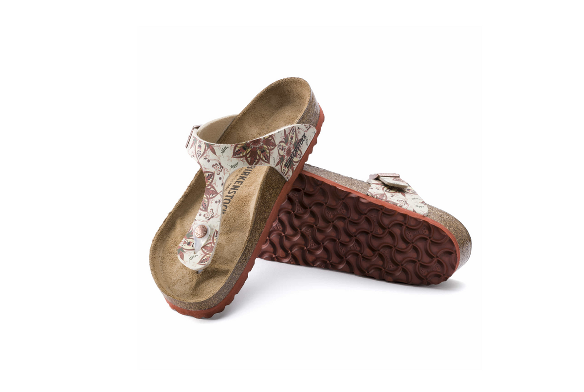 Birkenstock Gizeh Birko-Flor Boho Flowers Earth Red