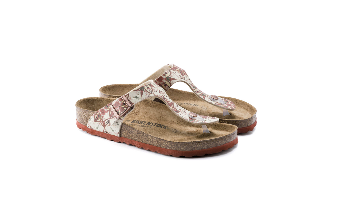Birkenstock Gizeh Birko-Flor Boho Flowers Earth Red