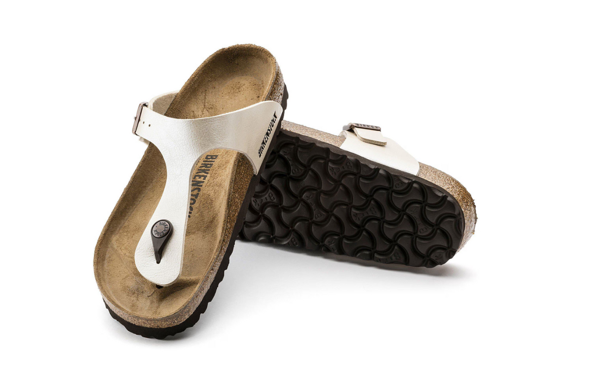 Birkenstock Gizeh Birko-Flor Graceful Pearl - White, Regular