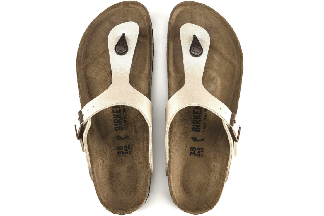Birkenstock Gizeh Birko-Flor Graceful Pearl - White, Regular