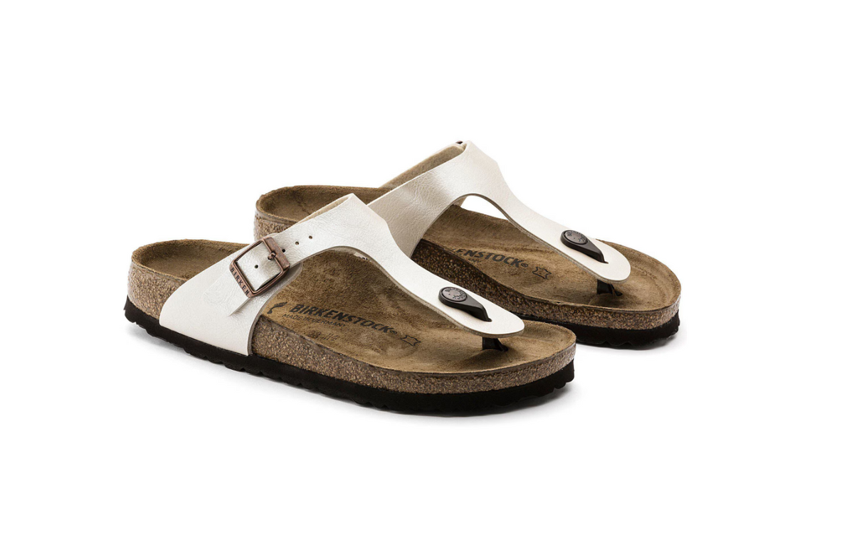 Birkenstock Gizeh Birko-Flor Graceful Pearl - White, Regular