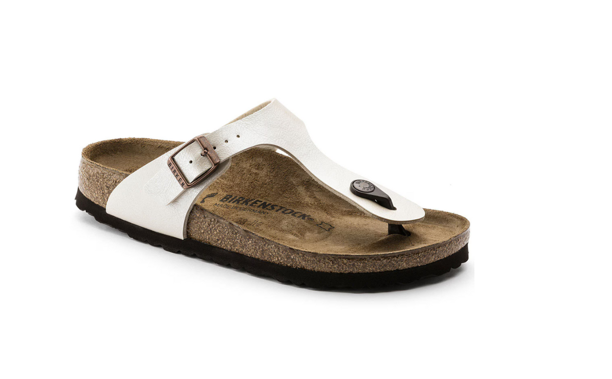 Birkenstock Gizeh Birko-Flor Graceful Pearl - White, Regular