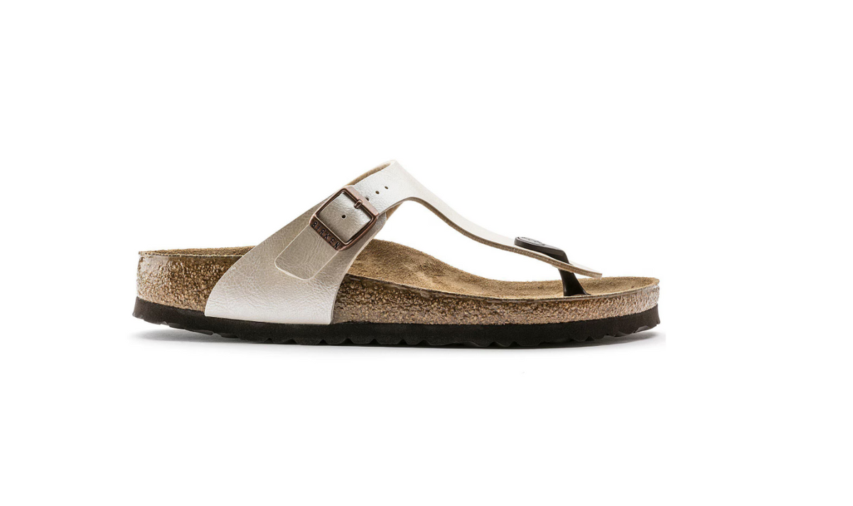 Birkenstock Gizeh Birko-Flor Graceful Pearl - White, Regular