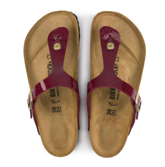 Birkenstock Gizeh Birko-Flor Magic Snake Bordeaux