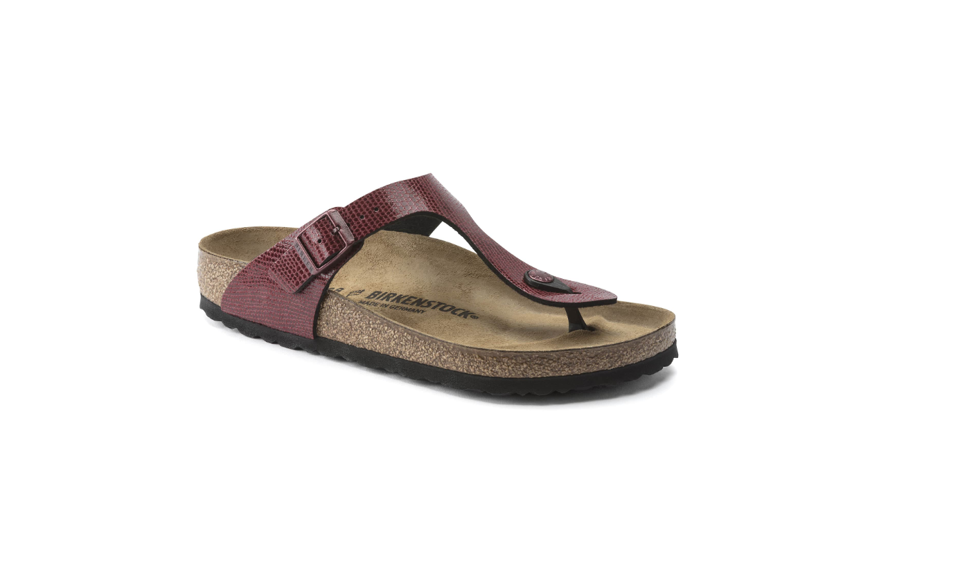 Birkenstock Gizeh Birko-Flor Magical Metallic Maroon