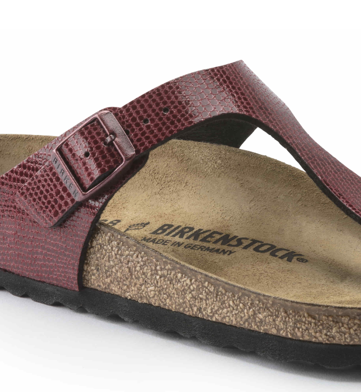 Birkenstock Gizeh Birko-Flor Magical Metallic Maroon