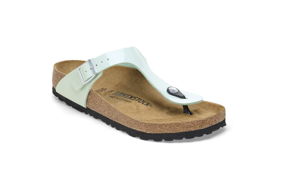 Birkenstock Gizeh Birko-Flor Patent - Green, Regular