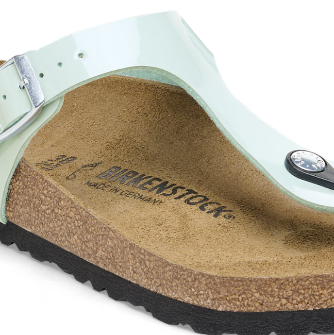 Birkenstock Gizeh Birko-Flor Patent - Green, Regular