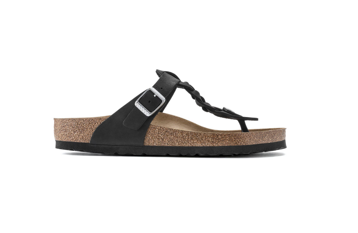 Birkenstock Gizeh Braided Oiled Leather Black