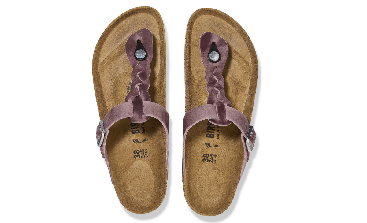 Birkenstock Gizeh Braided Oiled Leather - Lavender, Regular