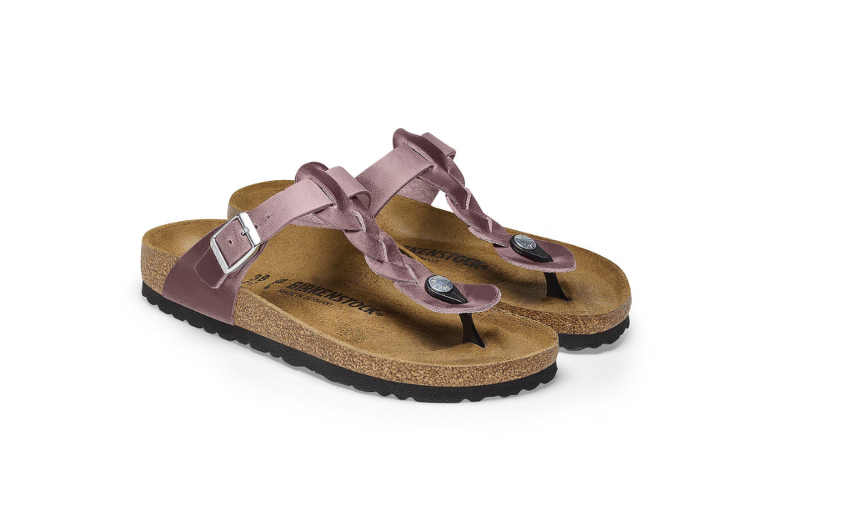 Birkenstock Gizeh Braided Oiled Leather - Lavender, Regular